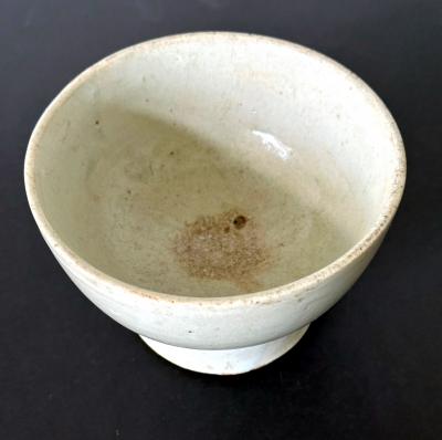 Small Korean White Ceramic Stem Bowl Joseon Dynasty