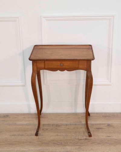 Small Louis XV Style Fruitwood Side Table Early 20th Century