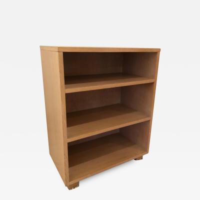 Small Mid Century Modern Bleached Cerused Oak Book Case