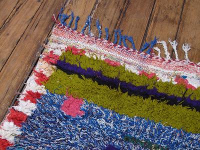 Small Moroccan Boucherouite or Azilal Rug