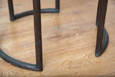 Small Occasional Bronze Center Side Table With Marble Top
