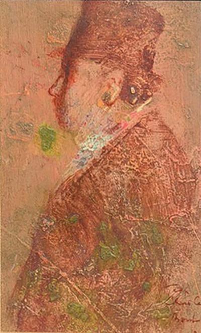 Small Original Jean Charles Bouloc Oil Painting of a Gentleman