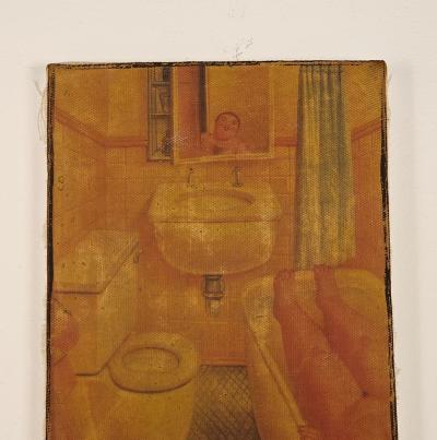 Small Painting Inspired by Botero circa 1980