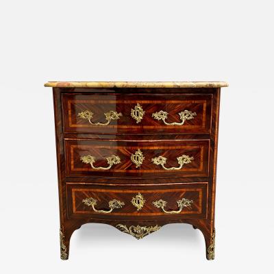 Small Regency period marquetry in between chest of drawers France circa 1715 23