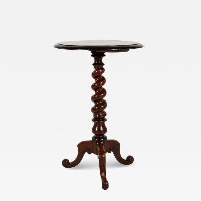 Small Round Victorian Game Table Inlaid Chess Board English circa 1890
