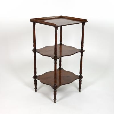 Small Scale Mahogany Triple Tier tag re English circa 1870