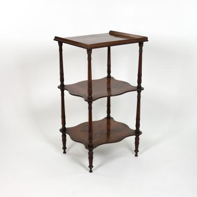 Small Scale Mahogany Triple Tier tag re English circa 1870