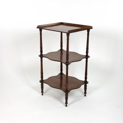 Small Scale Mahogany Triple Tier tag re English circa 1870