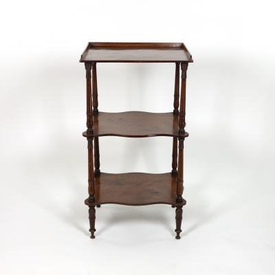 Small Scale Mahogany Triple Tier tag re English circa 1870