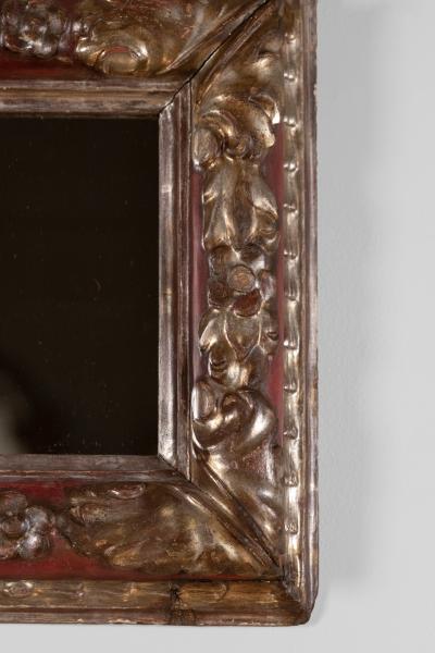 Small Scale Spanish Carved Giltwood Mirror Frame Circa 1750