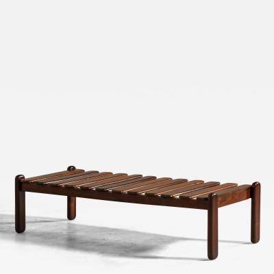 Small Slat Bench in Solid Brazilian Hardwood Mid Century Modern