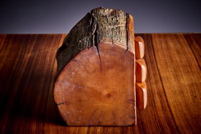 Small Studio made redwood box with four drawers