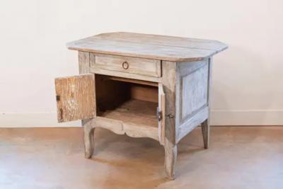 Small Swedish Transitional 1790s Painted Sideboard with Drawer and Double Doors