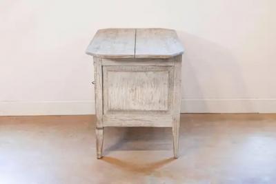 Small Swedish Transitional 1790s Painted Sideboard with Drawer and Double Doors