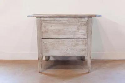 Small Swedish Transitional 1790s Painted Sideboard with Drawer and Double Doors