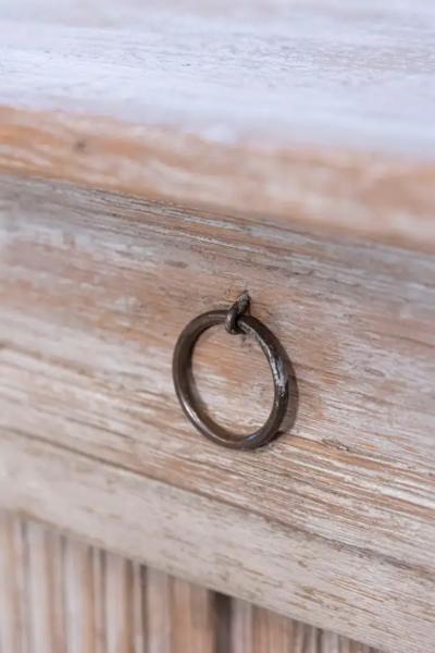 Small Swedish Transitional 1790s Painted Sideboard with Drawer and Double Doors