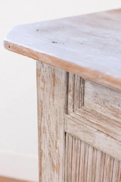 Small Swedish Transitional 1790s Painted Sideboard with Drawer and Double Doors