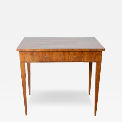 Small Table Veneered In Olive Wood And Inlaid In Different Woods 18th Century