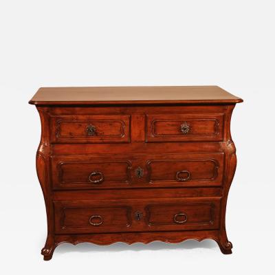 Small Walnut Chest Of Drawers Called Tombeau Commode 18th Century