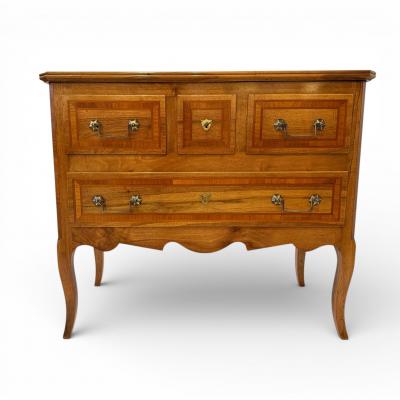 Small Walnut Commode France 20th Century