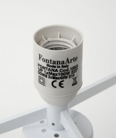 Small White Glass Table Lamps by Max Ingrand for Fontana Arte Model 1853 Italy