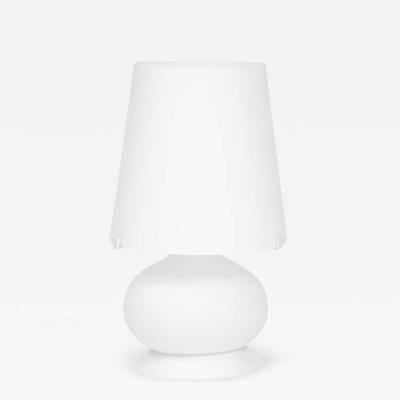 Small White Glass Table Lamps by Max Ingrand for Fontana Arte Model 1853 Italy