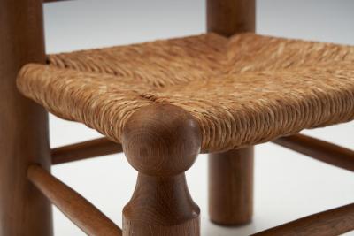 Small Wood and Wicker Chair by a European Cabinetmaker Europe ca 1950s