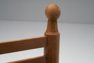 Small Wood and Wicker Chair by a European Cabinetmaker Europe ca 1950s