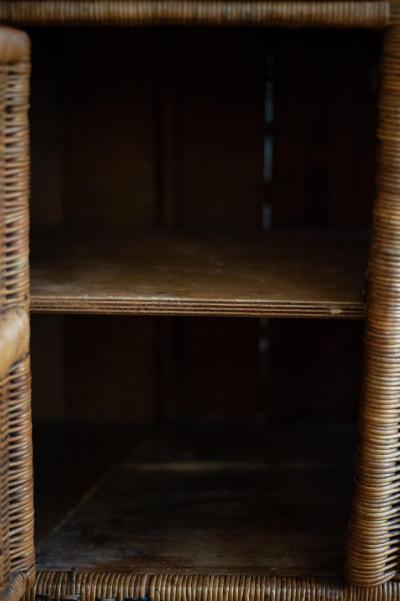 Small Woven Bamboo Sideboard