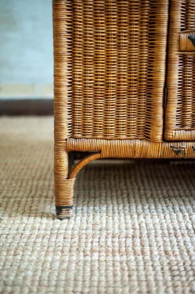 Small Woven Bamboo Sideboard