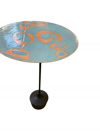 Small enameled side table