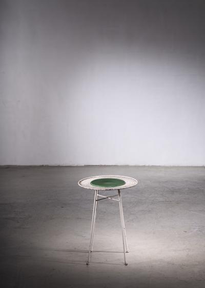 Small metal and ceramic additional table France