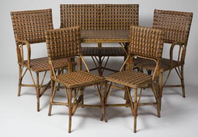 Small rattan lounge France around 1930