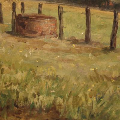 Small signed landscape painting from the 20th century