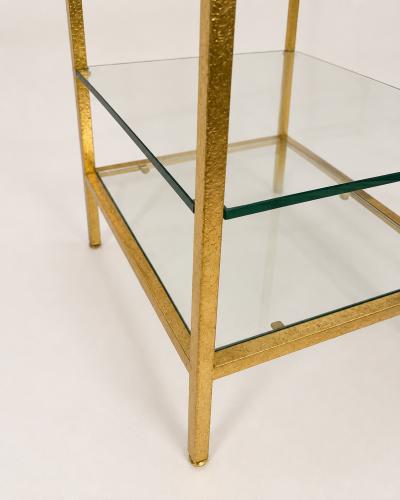 Small table in gilded iron style Robert Thibier Paris France circa 1960