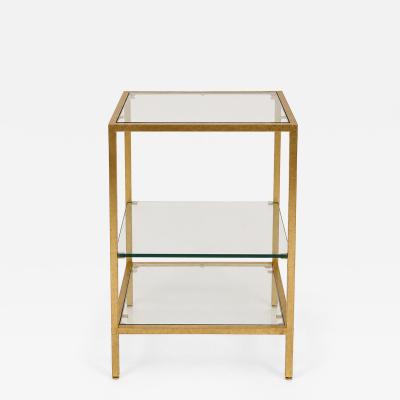 Small table in gilded iron style Robert Thibier Paris France circa 1960