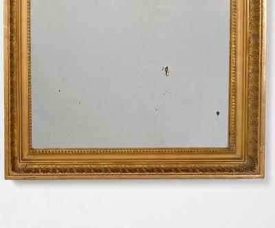 Smaller Antique Continental Giltwood Mirror 19th Century