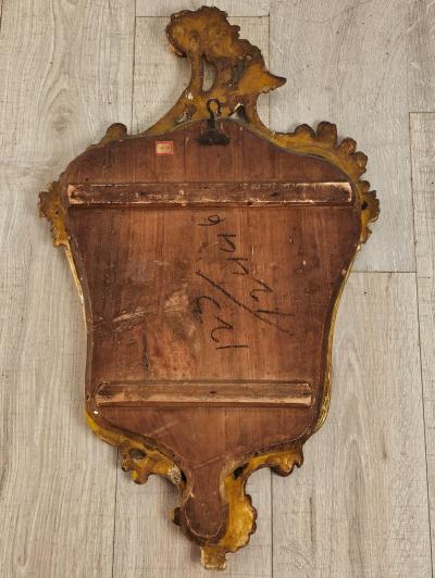 Smaller Italian Antique Giltwood Mirror 19th century or earlier