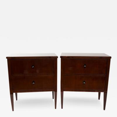Smaller Pair of 19th Century Biedermeier Bedside Chests End Tables