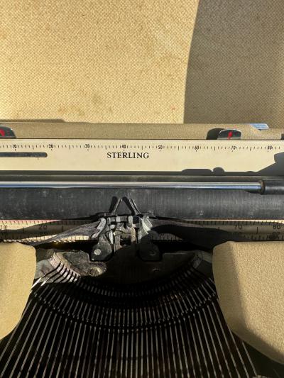 Smith Corona Manual Sterling Typewriter in Case
