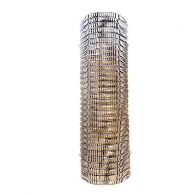Smoked Diamanted Rectangular Murano Glass Wall Sconce Set of Two