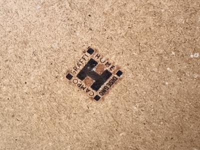 Smoothly Shaped Triangular Teak Mirror by Campo e Graffi Italy 1960s