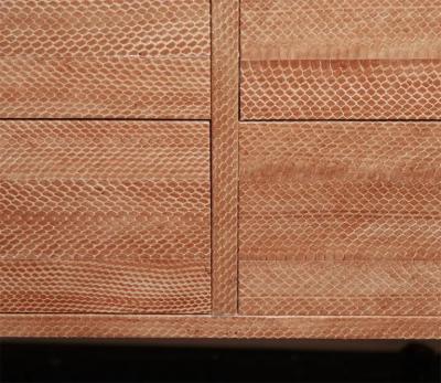 Snake Skin Dresser with Lucite Side Panels