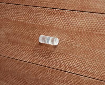 Snake Skin Dresser with Lucite Side Panels