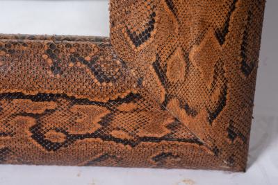 Snakeskin framed mirror France circa 1980