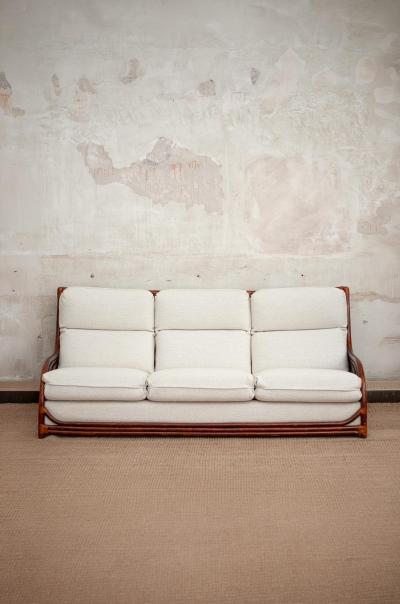 Sofa and Armchair Set in Bamboo 1970s