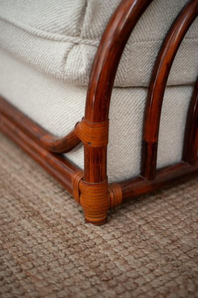 Sofa and Armchair Set in Bamboo 1970s