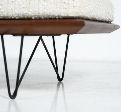 Sofa with integrated tabletop by Carlo Hauner Martin Eisler for forma 1950s