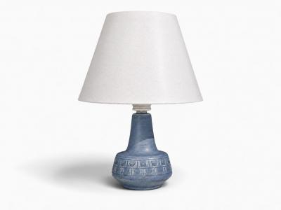 Soholm Small Table Lamp Light Blue Stoneware Denmark 1960s