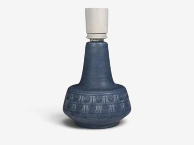 Soholm Small Table Lamp Light Blue Stoneware Denmark 1960s